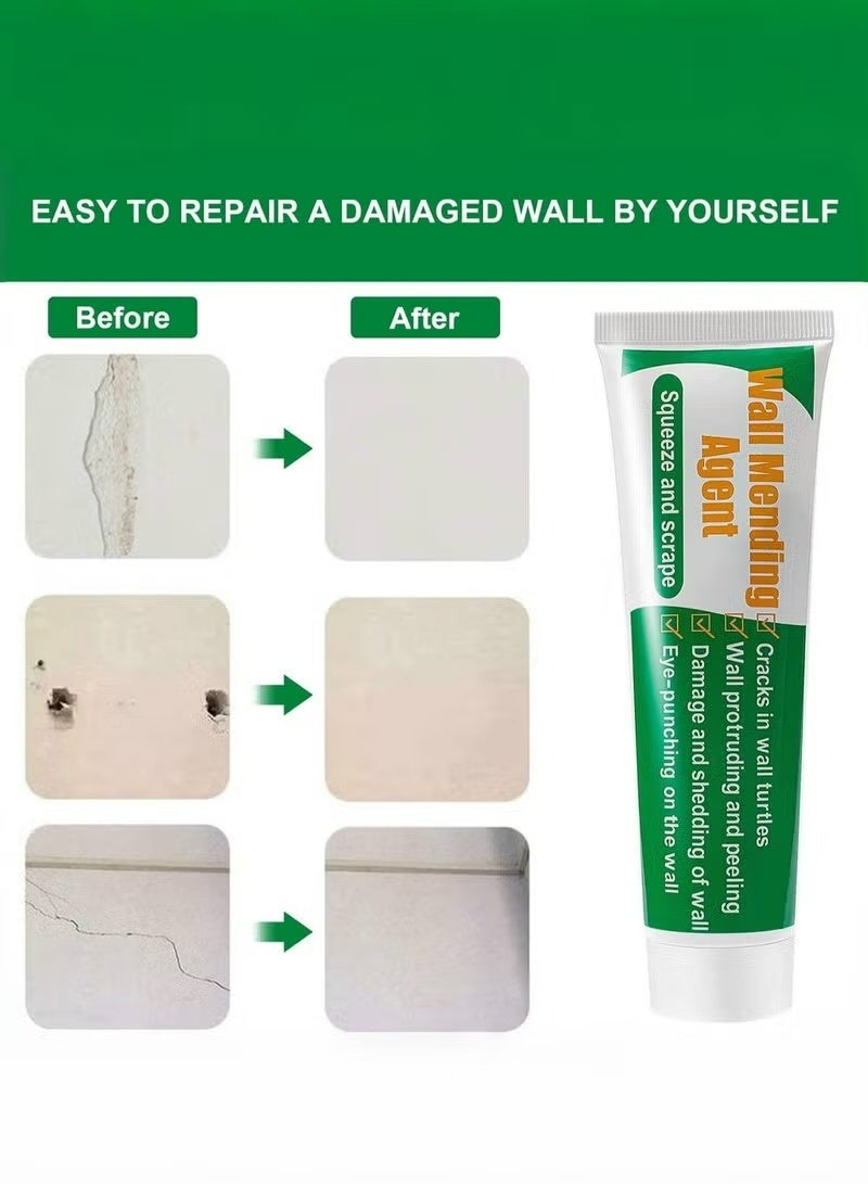 Wall Repairing Ointment, Wall Repair Cream, Wall Crack Repair Paste, Wall Mending Agent, Universal Caulk Sealing Broken Hole Filler Walls Peeling Graffiti Gap Repair Cream - Image 4